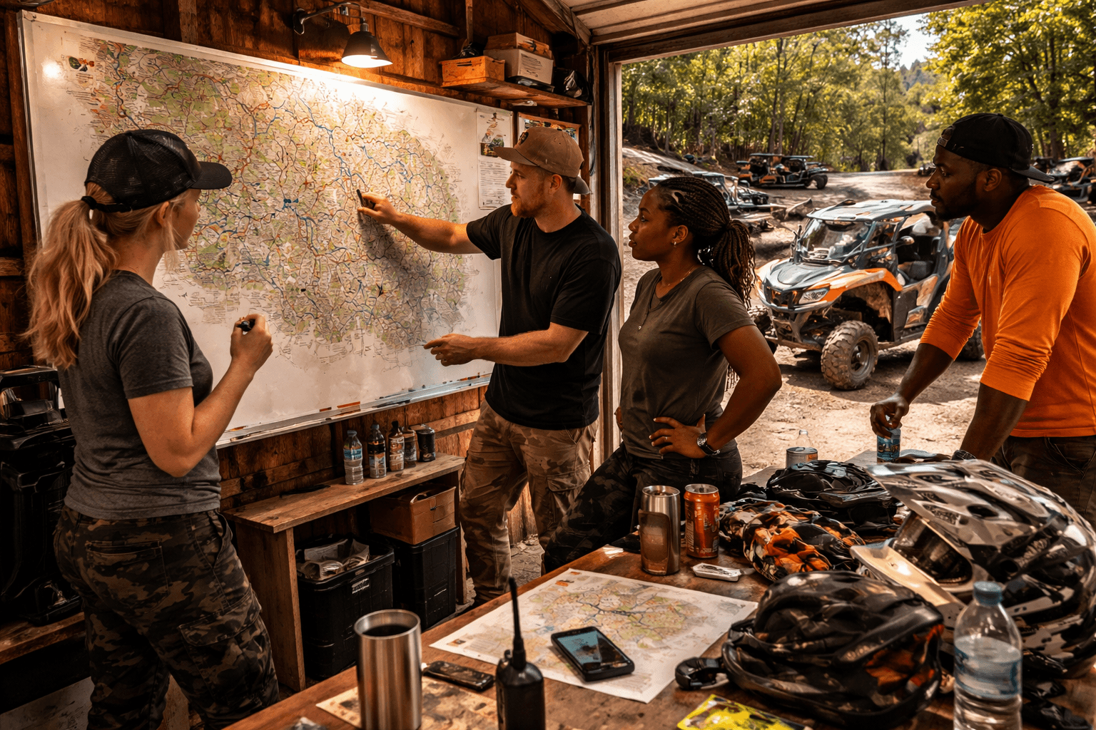 Riders planning a full-day mix of Wildcat trail types