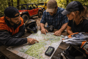 Riders planning a full-day mix of Wildcat trail types