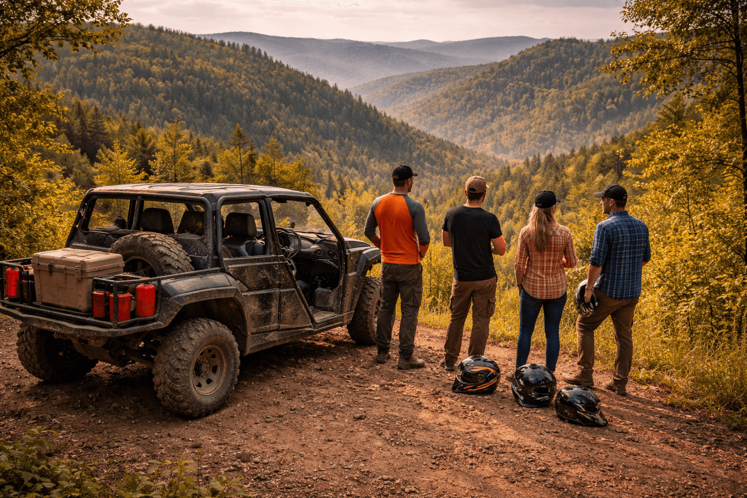 Scenic ridge trail riding at Wildcat Off-Road Park