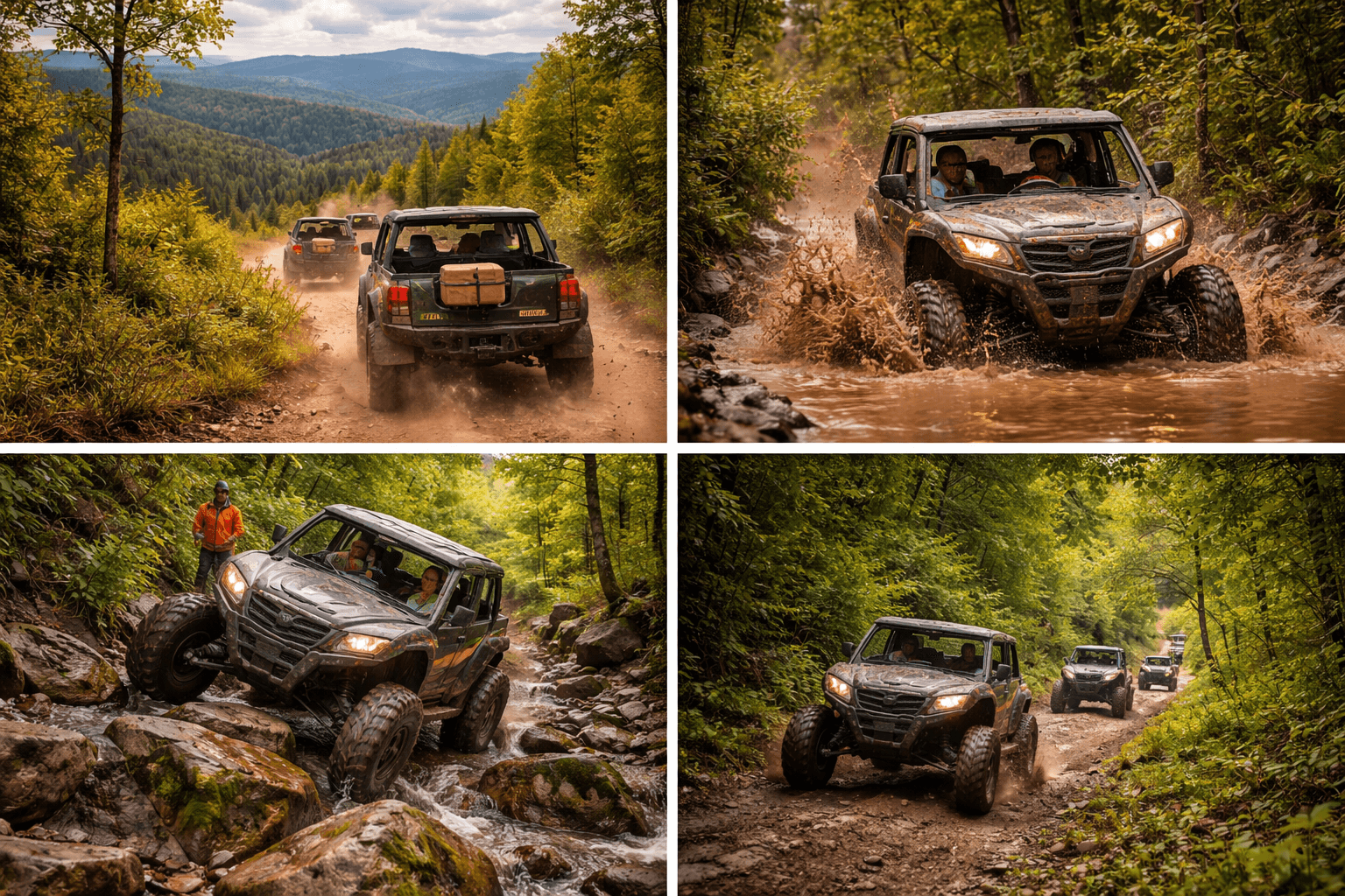 Different trail types at Wildcat Off-Road Park for off-road riders