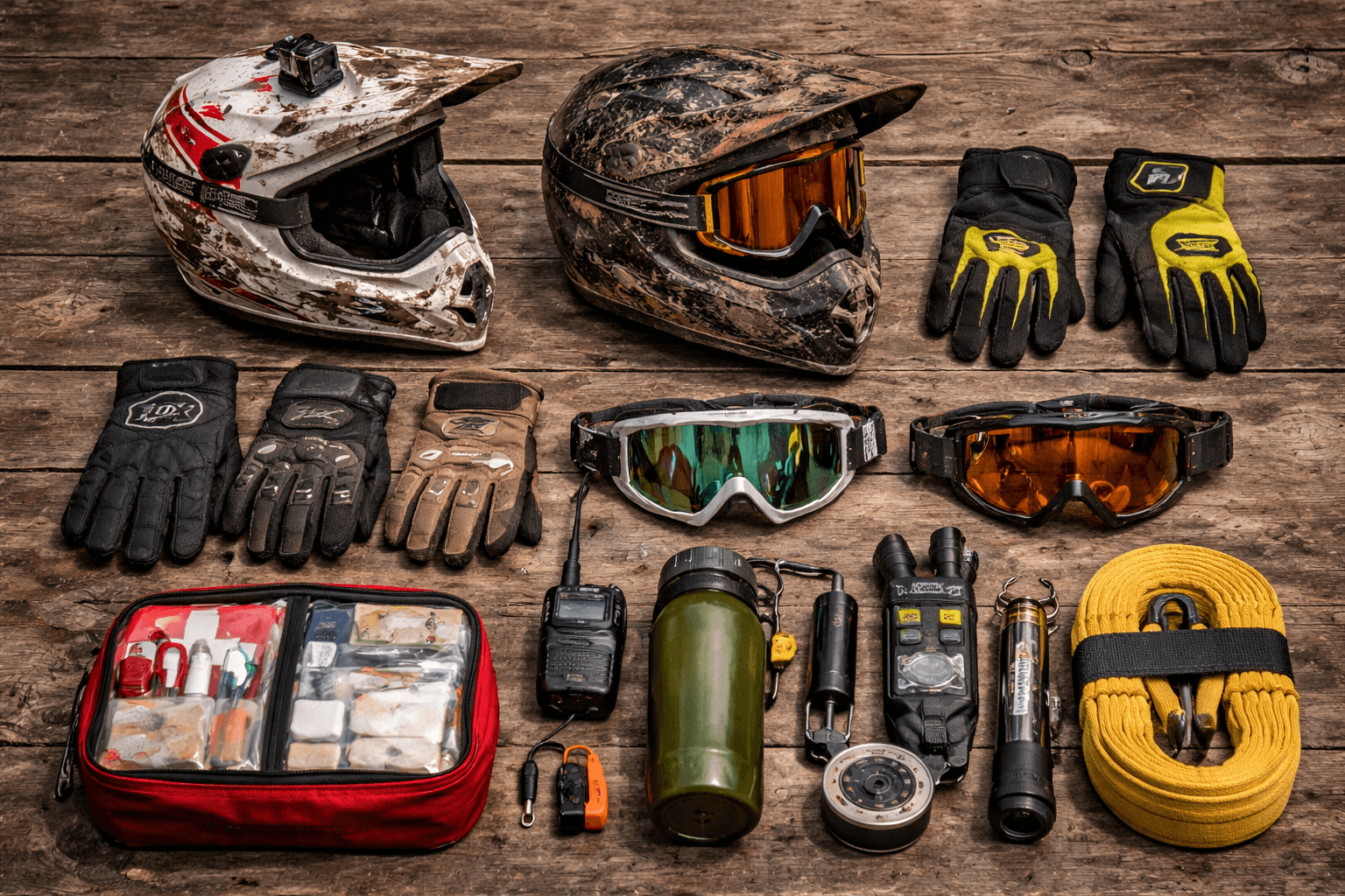 UTV safety gear packed for a Wildcat Off-Road Park trip