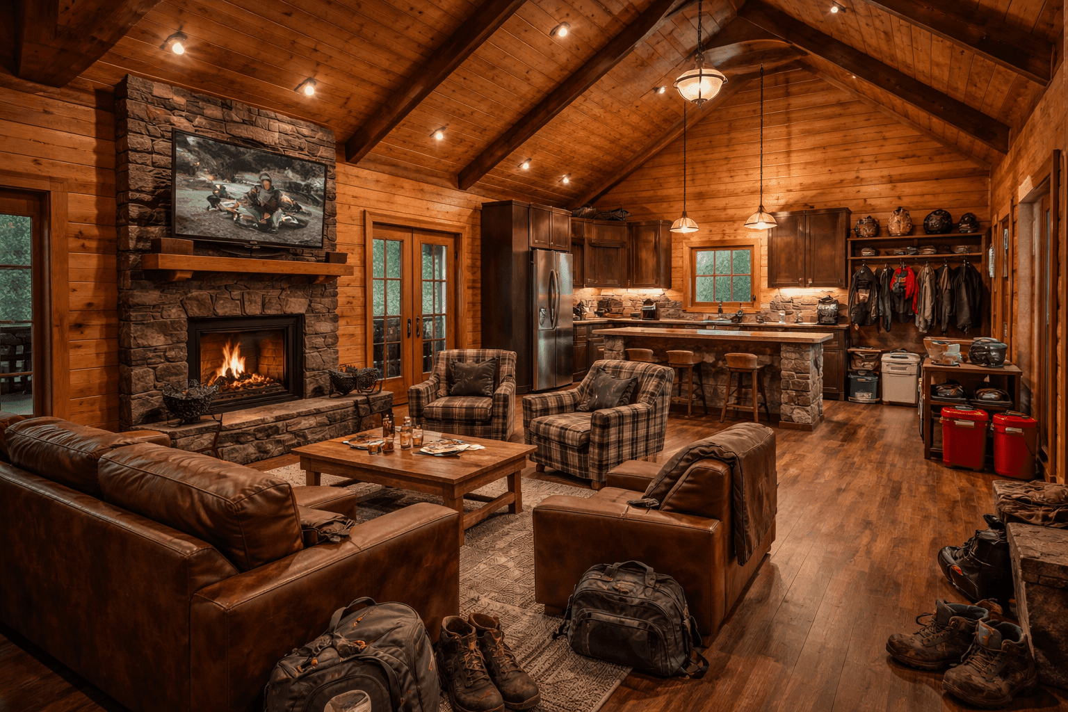 Comfortable cabin interior for Wildcat riders with seating and gear space