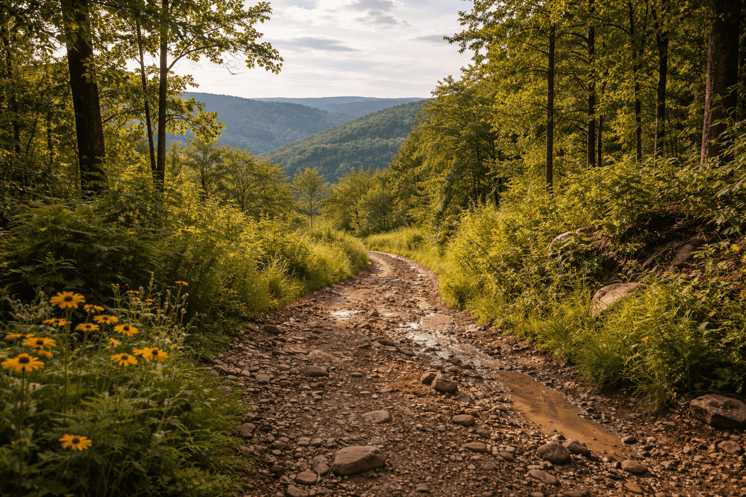 Beginner-friendly scenic route at Wildcat Off-Road Park