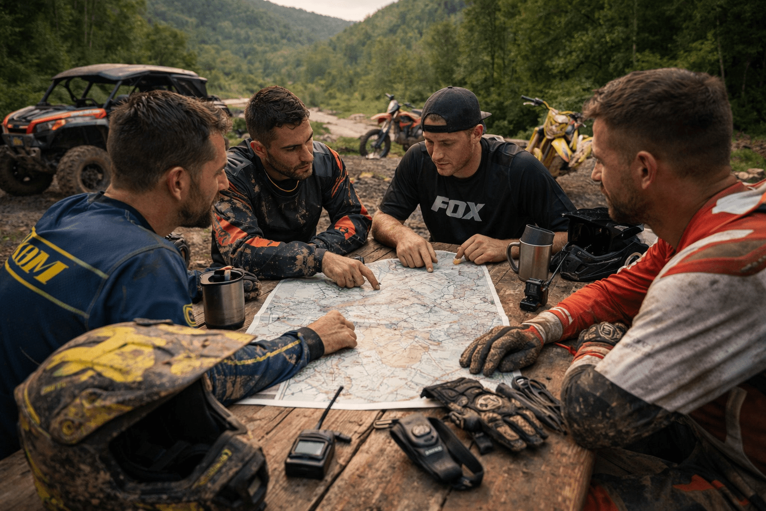 Riders planning their Wildcat weekend goals before the trip