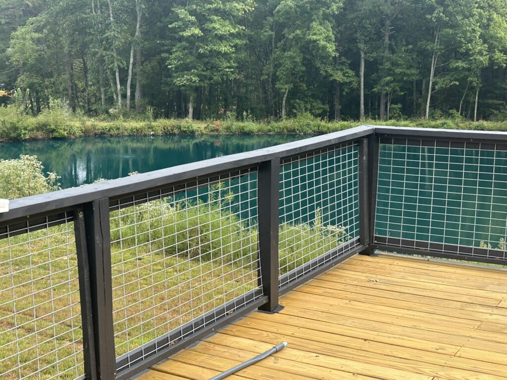 after the ride pondside 20x20 deck for relaxing near Wildcat Off-Road Park
